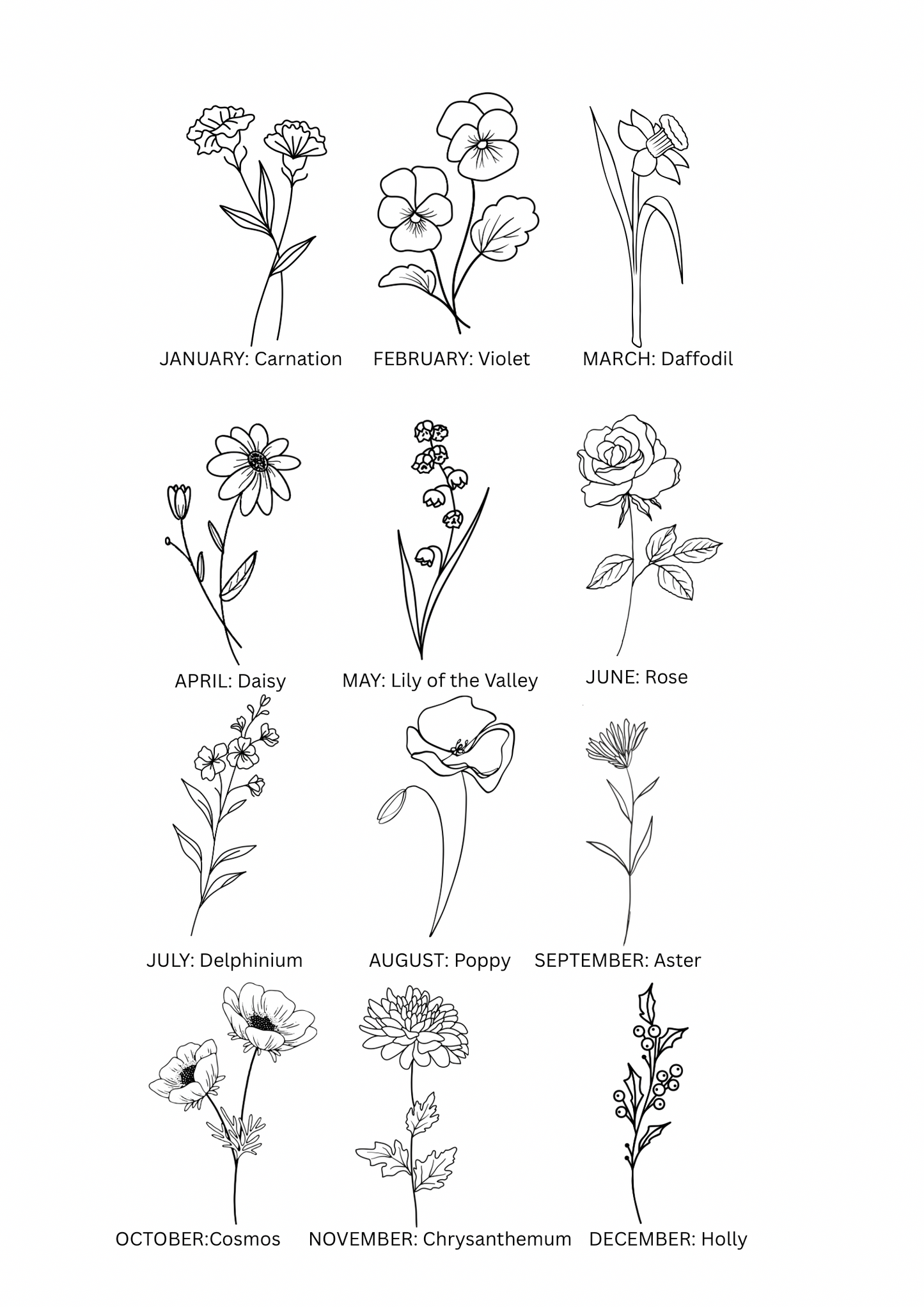 Personalised Birth Flower Bookmark – A Bloom for Every Little One