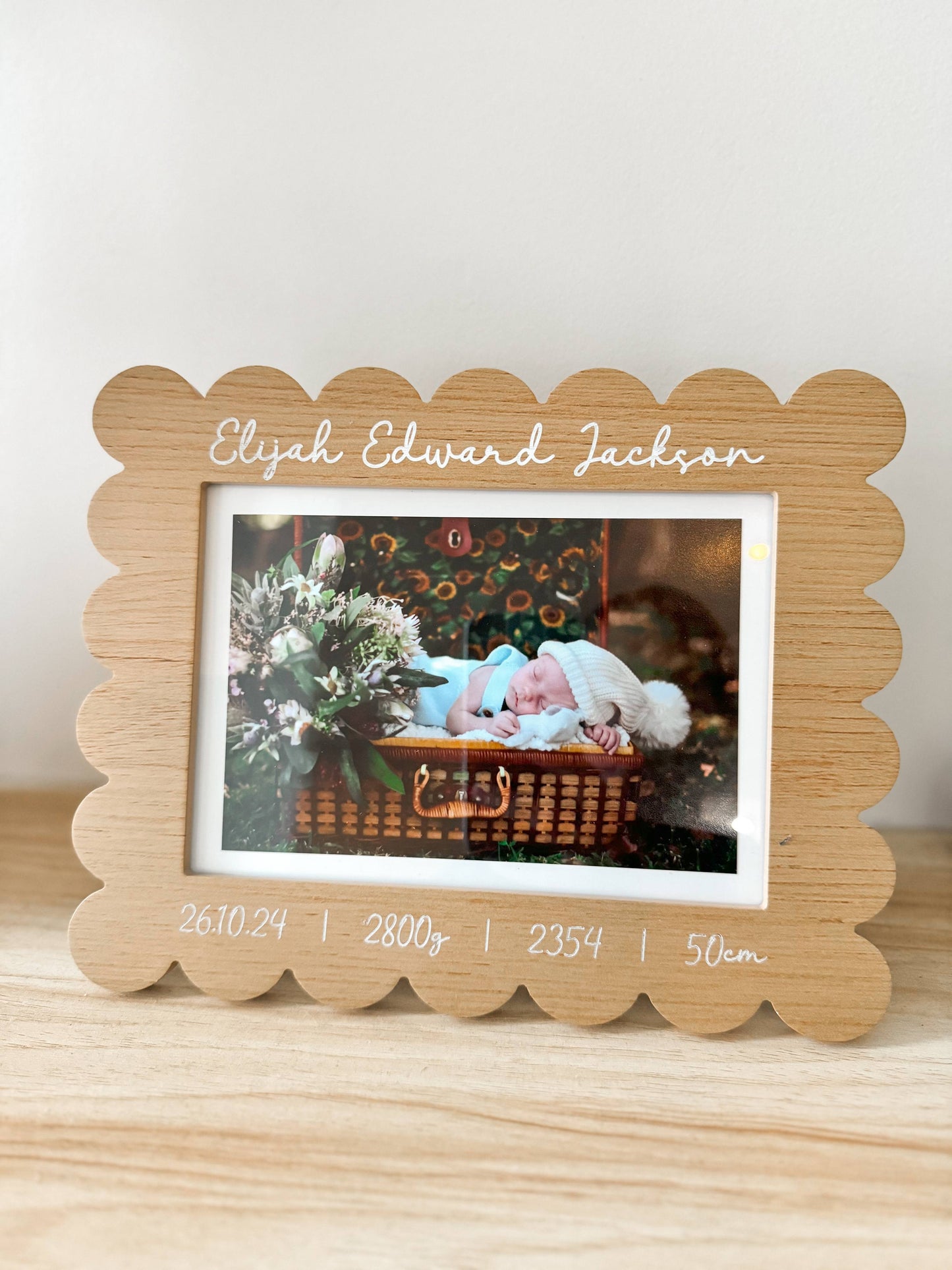 Birth Information Laser Engraved Photo Frame – A Keepsake Worth Displaying