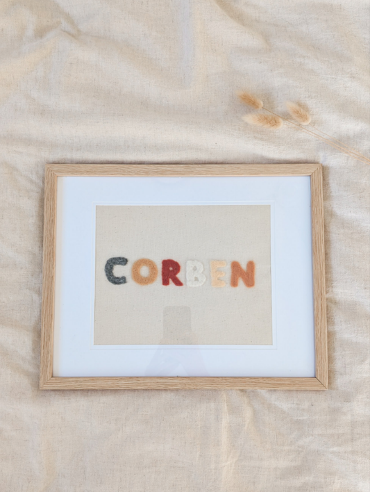 Felted Name Frame – A Unique Handmade Keepsake