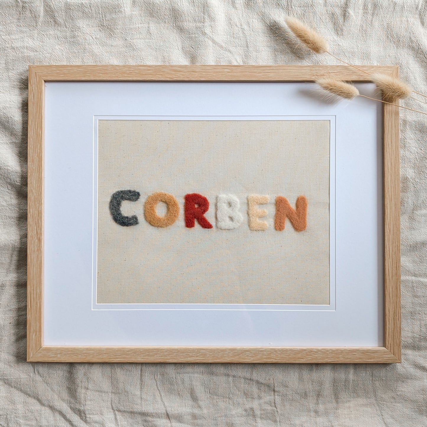 Felted Name Frame – A Unique Handmade Keepsake