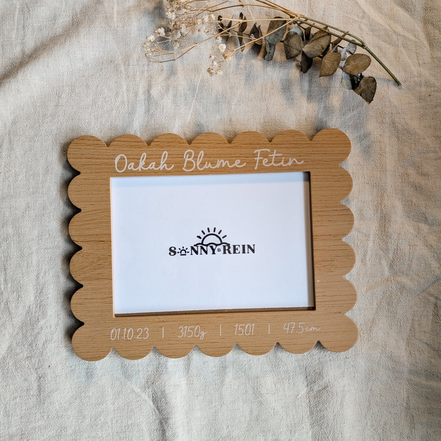 Birth Information Laser Engraved Photo Frame – A Keepsake Worth Displaying