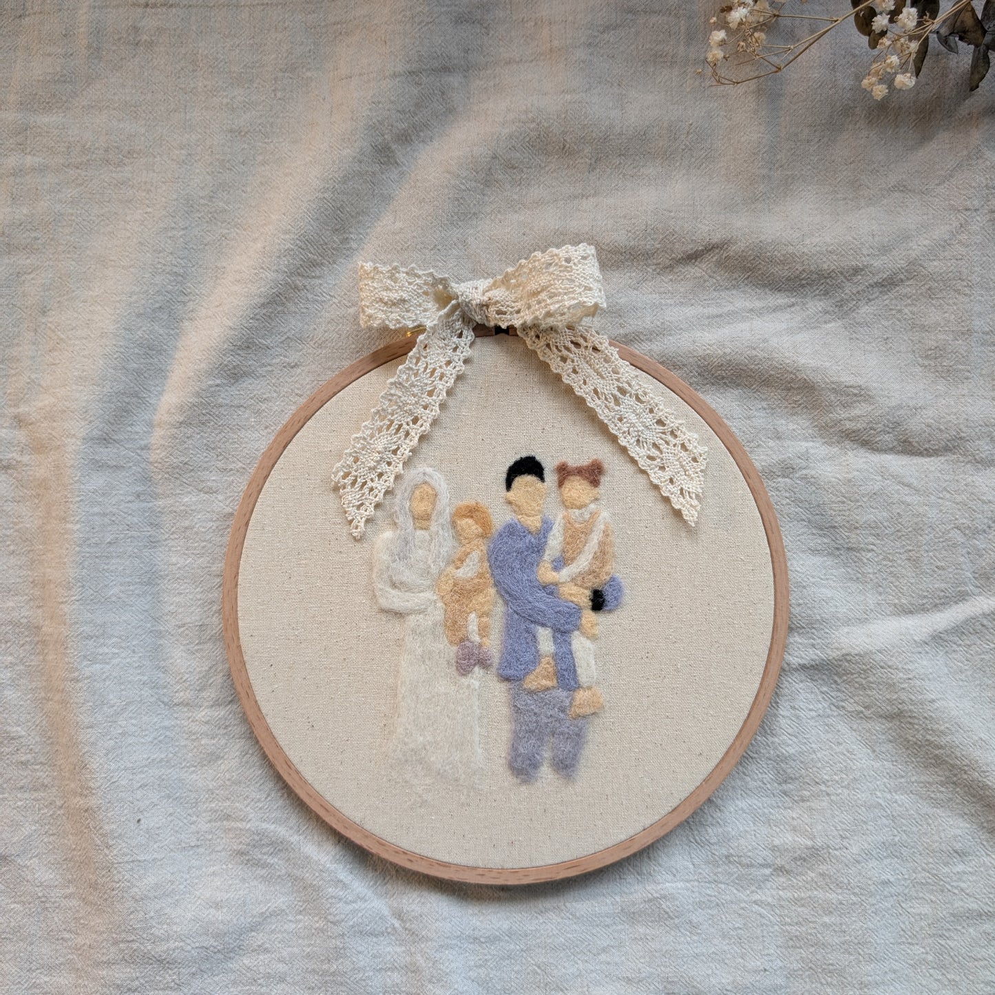 Felted Family Portraits – Your Most Precious Moments, Hand Needle Felted